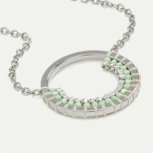 Beaded Necklace and Hoop Set